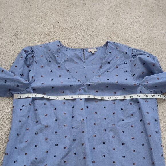 Daniel Cremieux Blue Blouse with Pattern - Picture 4 of 9